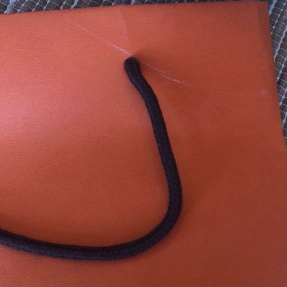 Hermes Paris Orange large rectangular shopping bag. - Picture 5 of 5